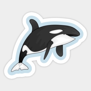 Killer whale cartoon illustration Sticker